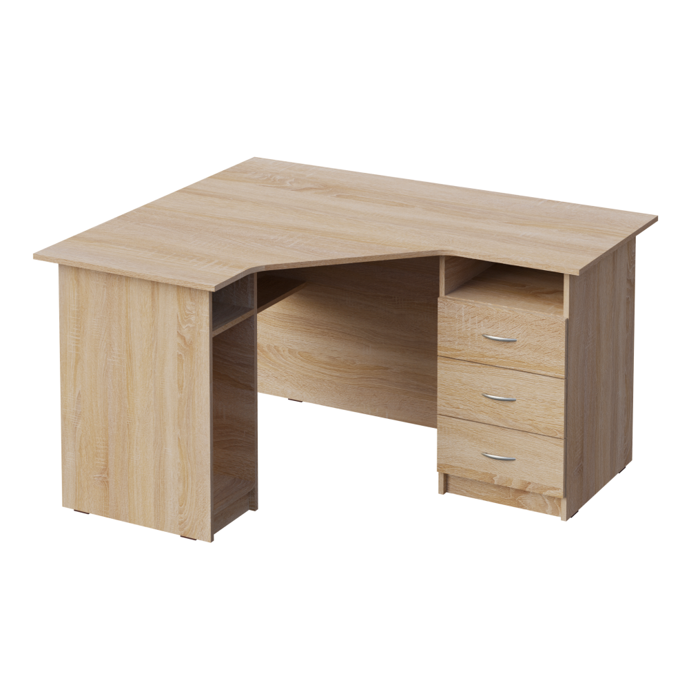 Стіл вчителя кутовий з 3-ма шухлядами П 626, 1200x1600x750 мм МЕБЛІ ТЕХНОСТИЛЬ